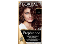 L'Oreal Paris Preference ilgalaikiai plaukų dažai, 4.0