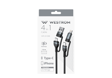Laidas 4-in-1 WESTROM, 1 m