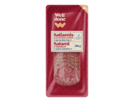 Saliamio griežinėliai su česnakais WELL DONE, 50 g