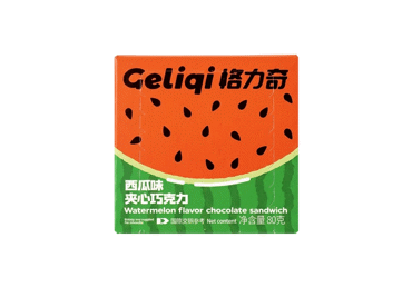 Šokoladiniai saldainiai GELIQI, arbūzų skonio, 80 g