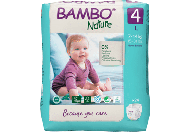 Sauskelnės BAMBO NATURE 4 (7-14 kg), 24 vnt. - 1