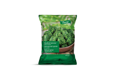 Smulkinti špinatai, greitai užšaldyti FAVORIT, 400 g Smulkinti špinatai, greitai užšaldyti FAVORIT, 400 g