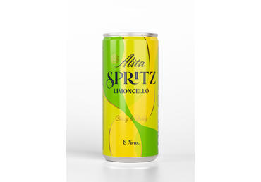 Gazuotas aromatizuotas vyno kokteilis ALITA Spritz Limoncello 8%, 200ml 