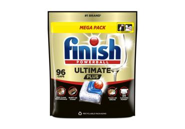 Indaplovių indų ploviklio kapsulės FINISH Ultimate Plus Fresh gaivaus kvapo, 96 vnt.
