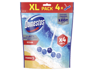 Tualeto gaiviklis ir valiklis DOMESTOS POWER 5 OCEAN, 200 g, 4 x 50 g