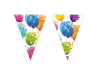 Vėliavėlių girlianda SPARKLING BALLOONS, 1 vnt.