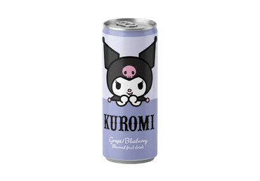 Gazuotas vynuogių ir mėlynių skonio gaivusis gėrimas KUROMI, 250 ml