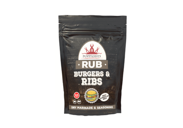 Prieskonių mišinys POPPAMIES BURGERS & RIBS RUB, 200 g