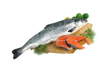 Šviežios Atlantinės lašišos (lot. Salmo Salar), su galvomis, 1 kg - 2