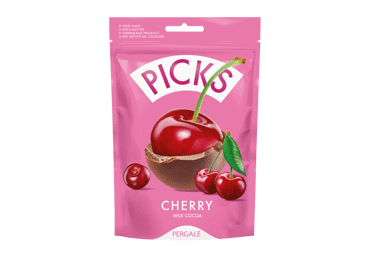 Liofilizuotos vyšnios PICKS su pieniniu glaistu, 90 g
