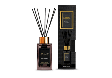 Namų kvapas su lazdelėmis AREON BLACK VANILLA, 85 ml