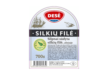 Silpnai sūdyta silkių filė su aliejumi, 700 g