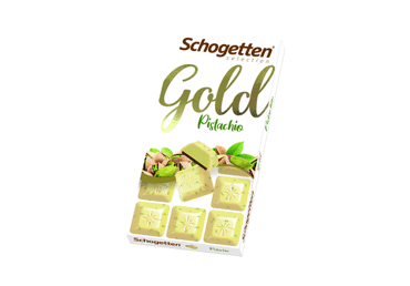 Baltasis šokoladas SCHOGETTEN GOLD su pistacijomis, 100 g, 100 g Baltasis šokoladas SCHOGETTEN GOLD su pistacijomis, 100 g, 100 g