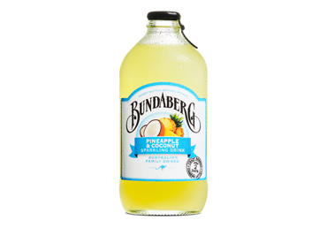 Ananasų, kokosų skonio gaivusis gazuotas gėrimas, Bundaberg, 375 ml 