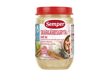 Lašiša SEMPER su daržovėmis grietinėlės padaže, nuo 8 mėn., 0.19 kg