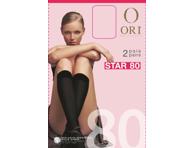 Moteriškos kojinės iki kelių ORI STEP 80 den., one size, 1 pora