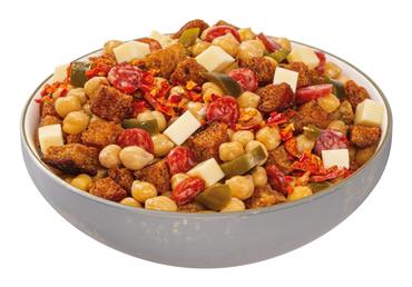 Aštrios avinžirnių salotos su duona ir vytintomis dešrelėmis, 1 kg