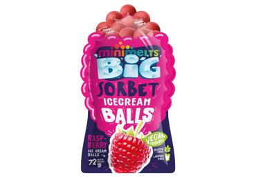Valgomieji ledai MINI MELTS, aviečių skonio, 72 g