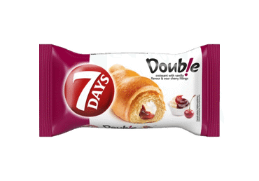 Raguolis 7DAYS DOUBLE su vanilės ir vyšnių skonio įdarais, 60 g