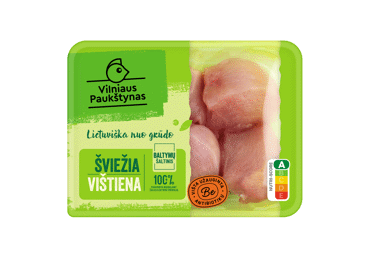 Švieži broilerių, užaugintų be antib. filė gabaliukai, 500 g