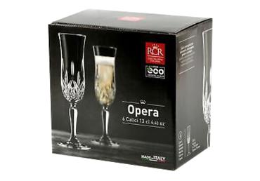 Šampano taurės RCR OPERA, 130 ml 6 vnt.