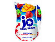 Jogurtas JO su braškėmis,mangais ir bifidobakt., 2,4%rieb, 900 g