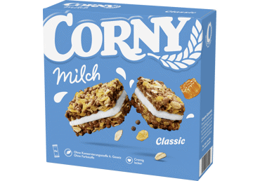 Batonėlis CORNY MILK su pieniniu pertepimu, 4 vnt.