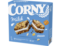 Batonėlis CORNY MILK su pieniniu pertepimu, 4 vnt.