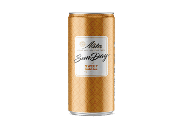 Gazuotas baltasis saldus vyno gėrimas ALITA SUNDAY, 200 ml