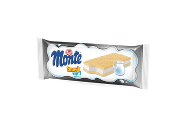 Biskvitinis batonėlis MONTE SNACK ZOTT WHITE, 33,4 % rieb., 29 g