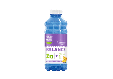 Vitaminizuotas gėrimas WELL DONE ananasų skonio, 600 ml