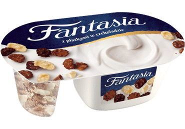 Jogurtas FANTASIA su šok. kukurūzų dribsniais, 8,4% rieb., 106 g