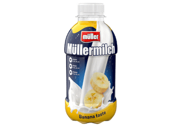 Pieno gėrimas MULLERMILCH, bananų skonio, 1,4 % rieb., 400 g