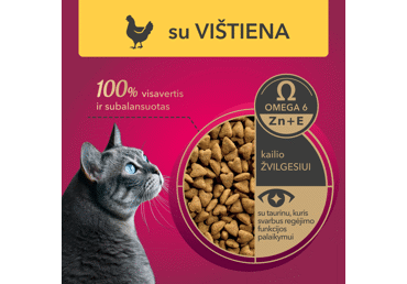 My Love visavertis sausas suaugusių kačių pašaras su vištiena, 300 g - 2