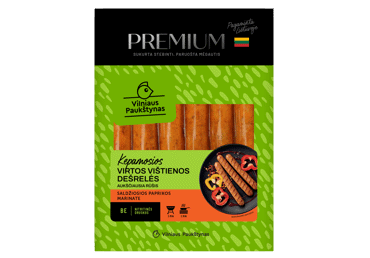 Virtos kepamosios vištienos dešrelės PREMIUM, saldžiosios paprikos marinate, a.r., 275 g - 1