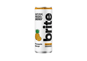 Natūralus energinis gėrimas BRITE ananasas ir mangas, 330 ml