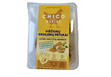 Viščiukų broilerių petukai su Dižono garstyčių marinatu, 500 g