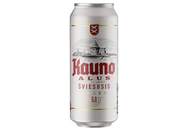KAUNO šviesusis alus skardinėje, 5 %, 500 ml