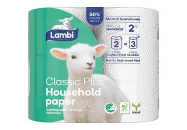 Virtuvinis rankšluostinis popierius LAMBI Classic Plus