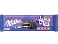 Pieninis šokoladas MILKA su OREO sausainių gabaliukais, 300 g