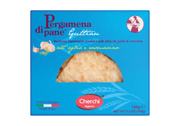 Traški duonelė su alyvuogių aliejumi, česnakais ir rozmarinais CHERCHI, 100 g - 2