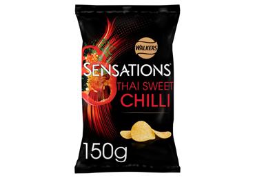 Traškučiai WALKERS, saldžių aitriųjų paprikų skonio, 150 g