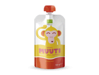 Ekologiška bananų, obuolių ir mėlynių tyrė MUUTI 6 mėn., 110 g
