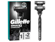 Skustuvas GILLETTE MACH3 Charcoal, +2 galvutės