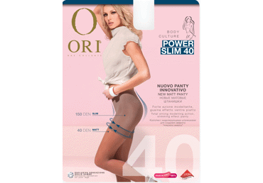 Moteriškos pėdkelnės ORI POWER SLIM 40, NERO, 3 d., 1 vnt.