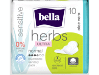 Higieniniai paketai BELLA Herbs Sensitive Ultra Normal, 10 vnt.