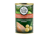 Žaliosios alyvuogės FEUDO VERDE su lašišų įdaru, 300 g