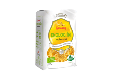 Ekologiški GINTARINIAI makaronai (sraigteliai), 400 g Ekologiški GINTARINIAI makaronai (sraigteliai), 400 g