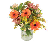 Įvairių gėlių puokštė