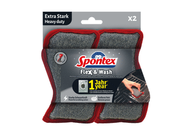 Šveitimo kempinėlės SPONTEX Flex & Wash Heavy Duty, 2 vnt.